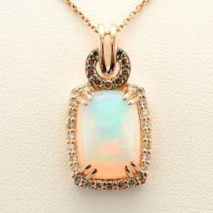 Le Vian® Pendant featuring 3 3/4 cts. Neopolitan Opal™, 1/10 cts. Chocolate Diamonds® , 1/3 cts. Nude Diamonds™ set in 14K Strawberry Gold®