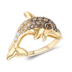 Le Vian Ombre Ring featuring 1/3 cts. Chocolate Ombré Diamonds® , 1/20 cts. Vanilla Diamonds® set in 14K Honey Gold™