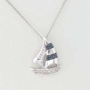 Le Vian® Pendant featuring 1/8 cts. Blueberry Sapphire™, 1/6 cts. Nude Diamonds™ set in 14K Vanilla Gold®