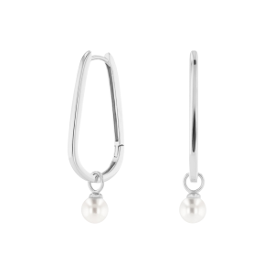 Movado Pearl Teardrop Hoop Earring