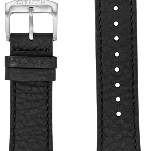 Black Textured Leather Strap