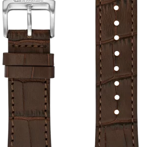 Brown Croc-Embossed Leather Strap
